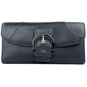 Coach Soho Buckle Black Leather Women's Wallet